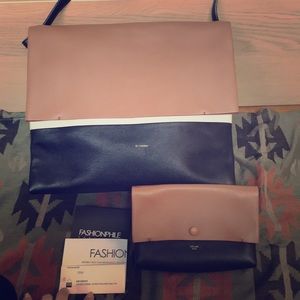 Celine calfskin all soft shoulder bag Tan